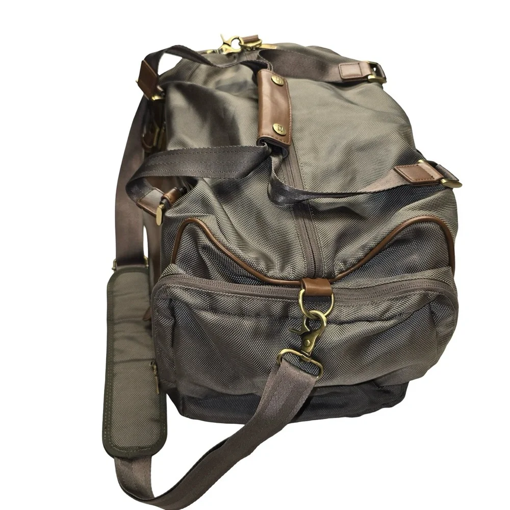 Cutter & Buck Bainbridge Traveler‎ Leather Handle Duffel Bag 20” Green